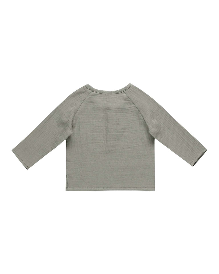 Little quincy mae baby zion shirt in basil
