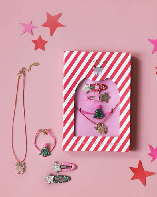 Little rockahula kids accessories christmas hair + jewelry set