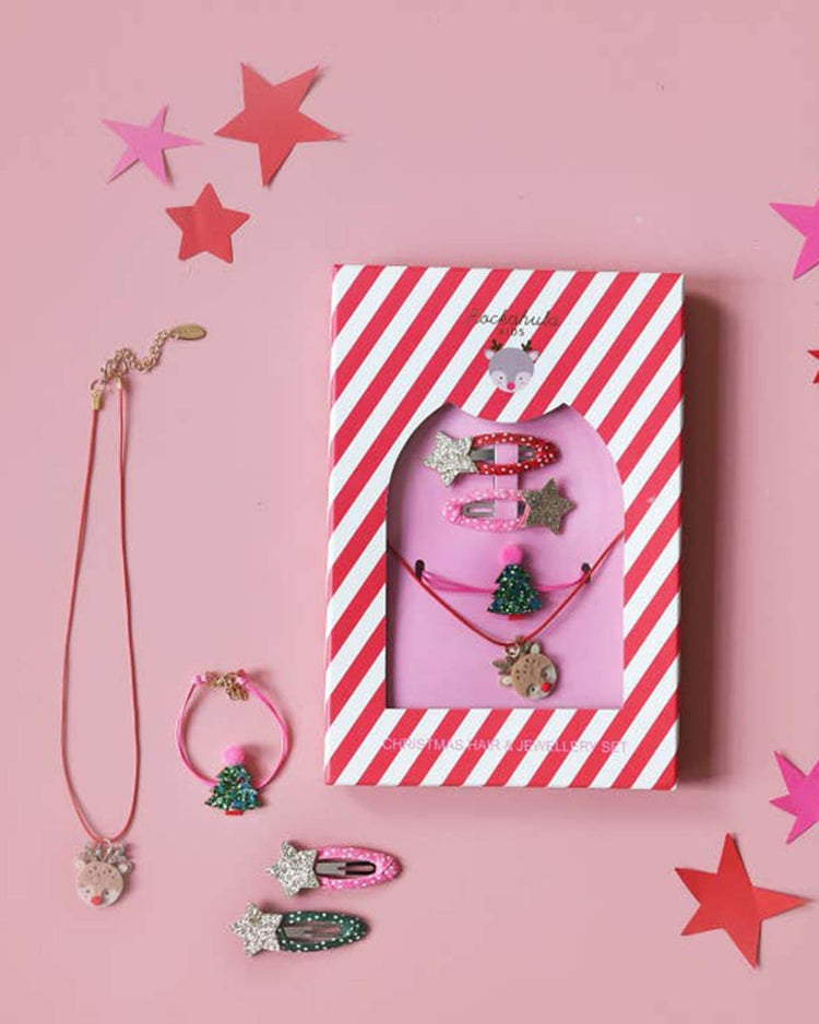 Little rockahula kids accessories christmas hair + jewelry set