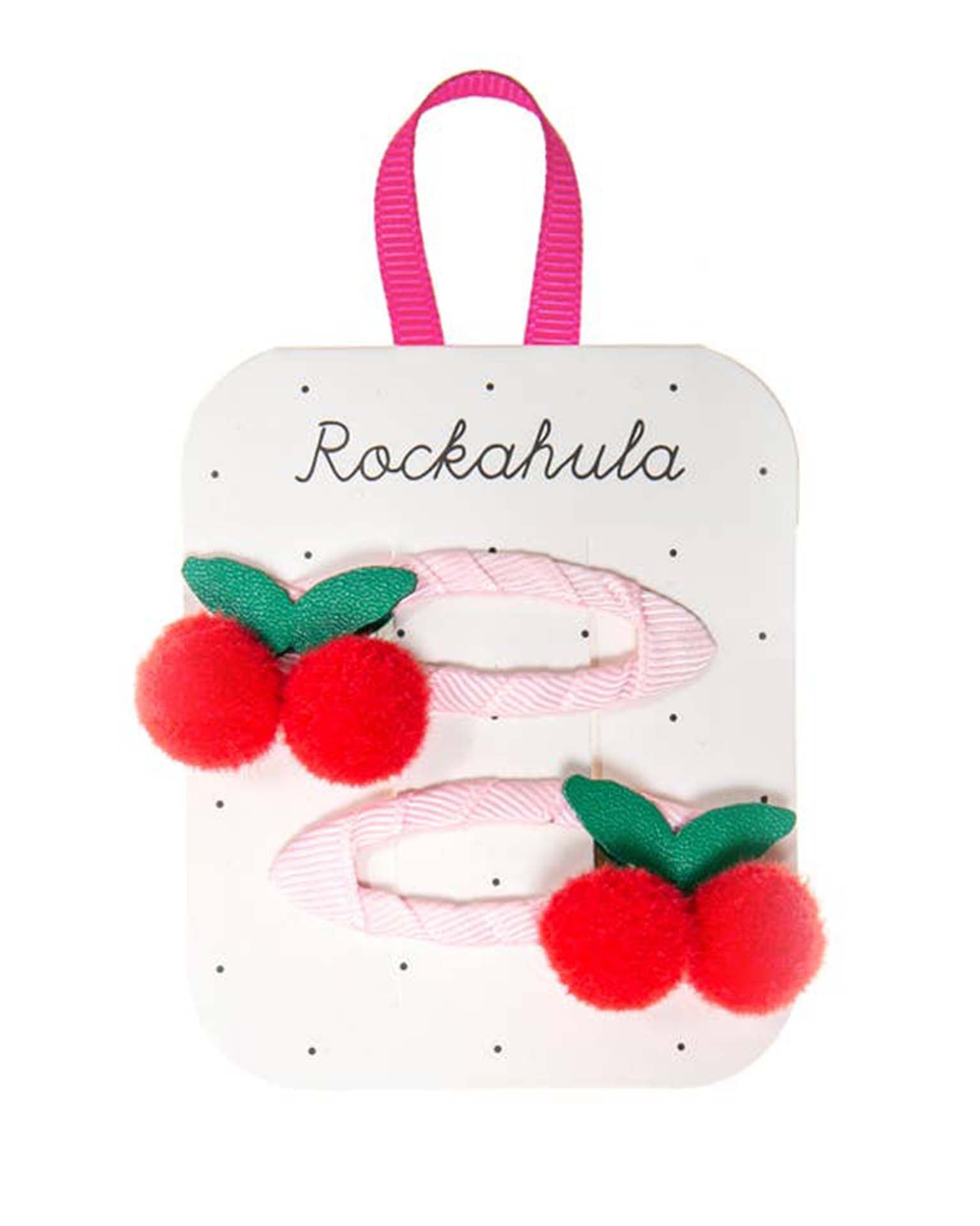 Little rockahula kids accessories sweet cherry pom pom clips