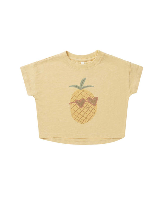 Little rylee + cru kids boxy tee in pineapple