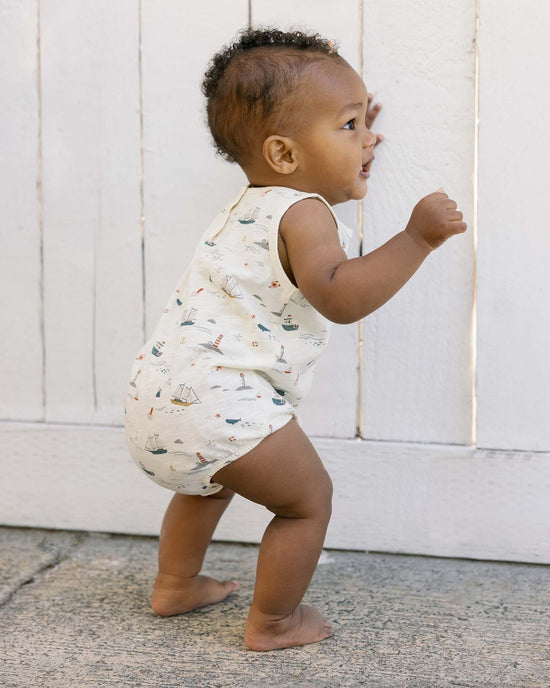Little rylee + cru baby bubble onesie in nautical