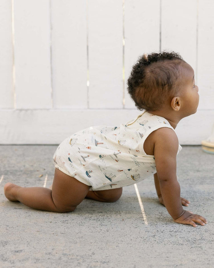 Little rylee + cru baby bubble onesie in nautical