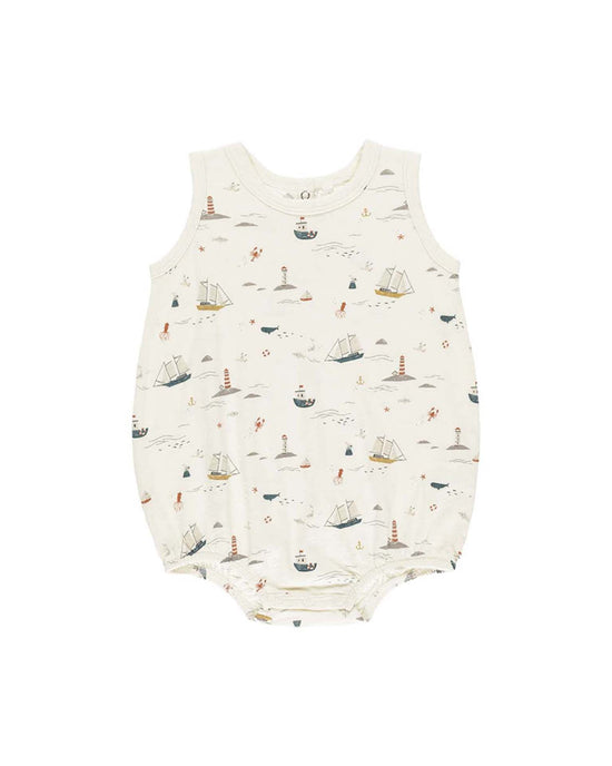 Little rylee + cru baby bubble onesie in nautical