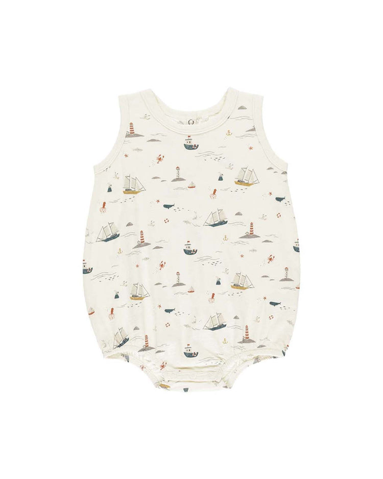 Little rylee + cru baby bubble onesie in nautical