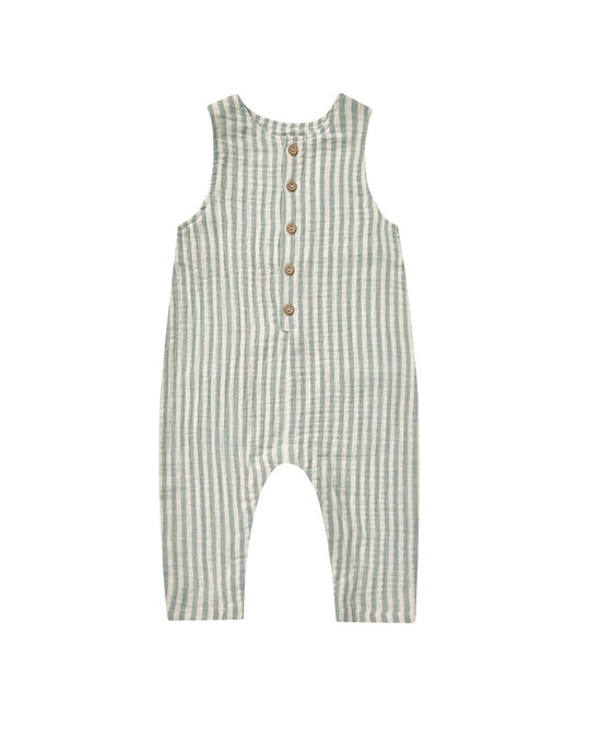 Little rylee + cru baby button jumpsuit in summer stripe