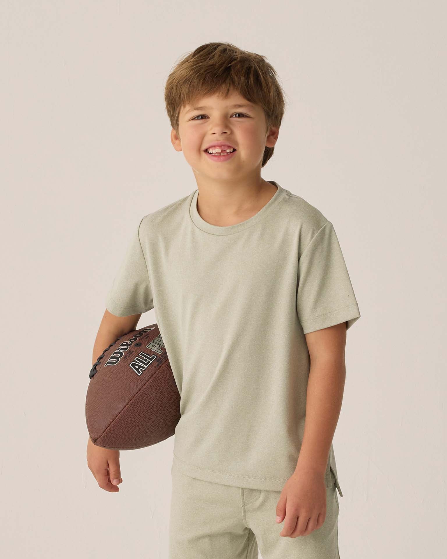 Rylee and Cru Cove Essential Tee - Heathered Sage Rylee and Cru Cove Essential Tee - Heathered Sage