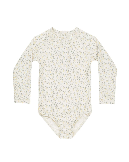 Little rylee + cru kids delphine rashguard one-piece in lemons