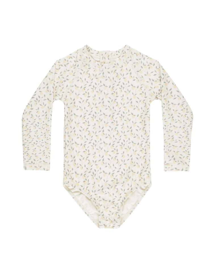 Little rylee + cru kids delphine rashguard one-piece in lemons