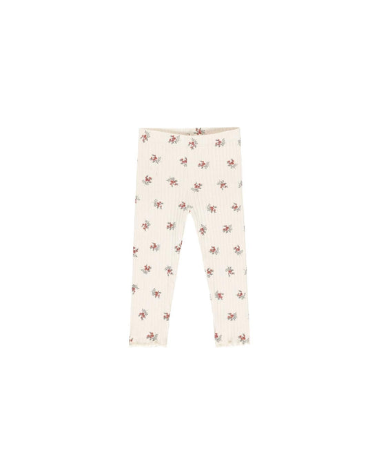 Little rylee + cru kids legging in brick ditsy