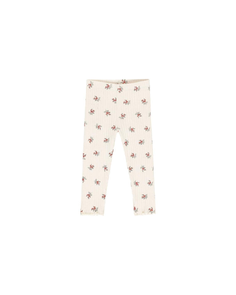 Little rylee + cru kids legging in brick ditsy