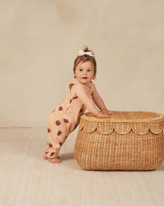 Little rylee + cru baby mills jumpsuit in strawberries