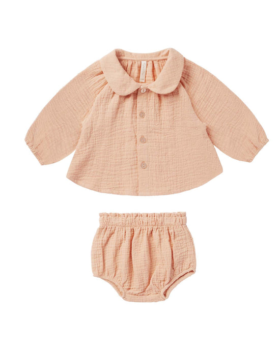 Little rylee + cru baby nellie set in apricot