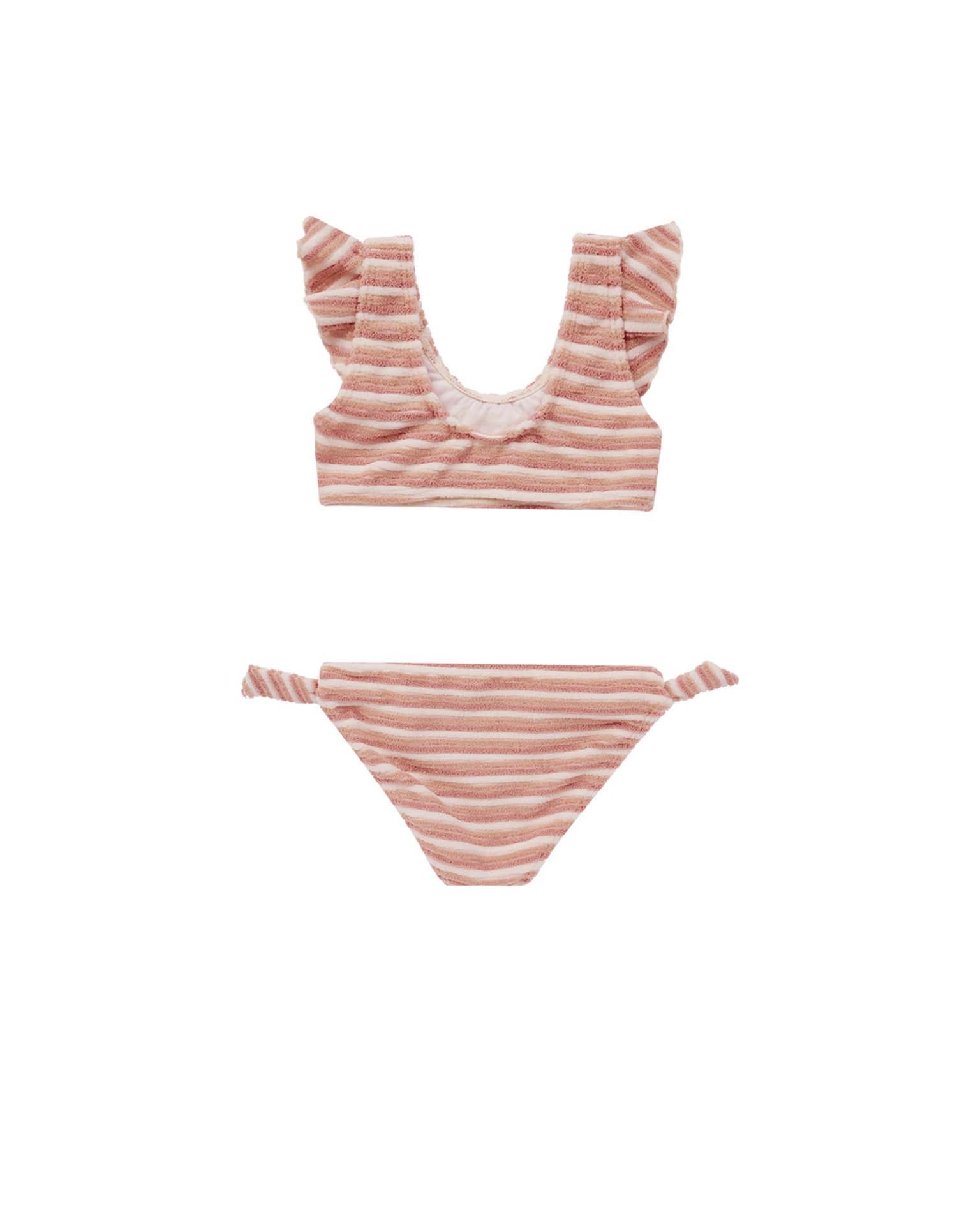 Little rylee + cru kids ojai bikini in pink stripe