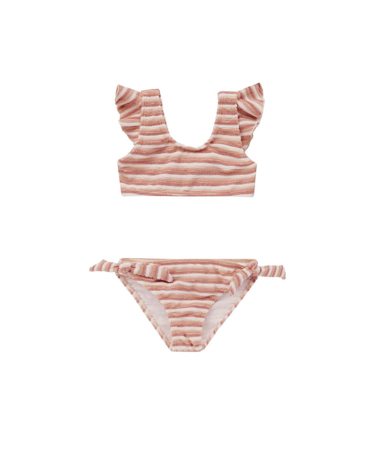 Little rylee + cru kids ojai bikini in pink stripe
