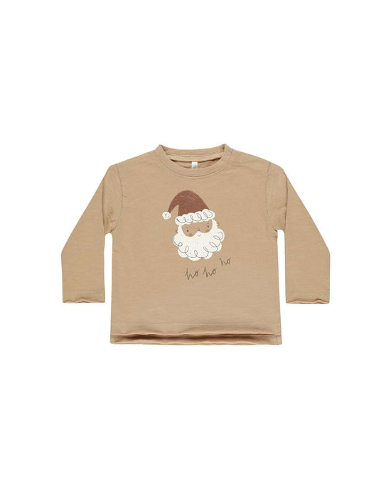 Little rylee + cru kids raw edge long sleeve tee in santa