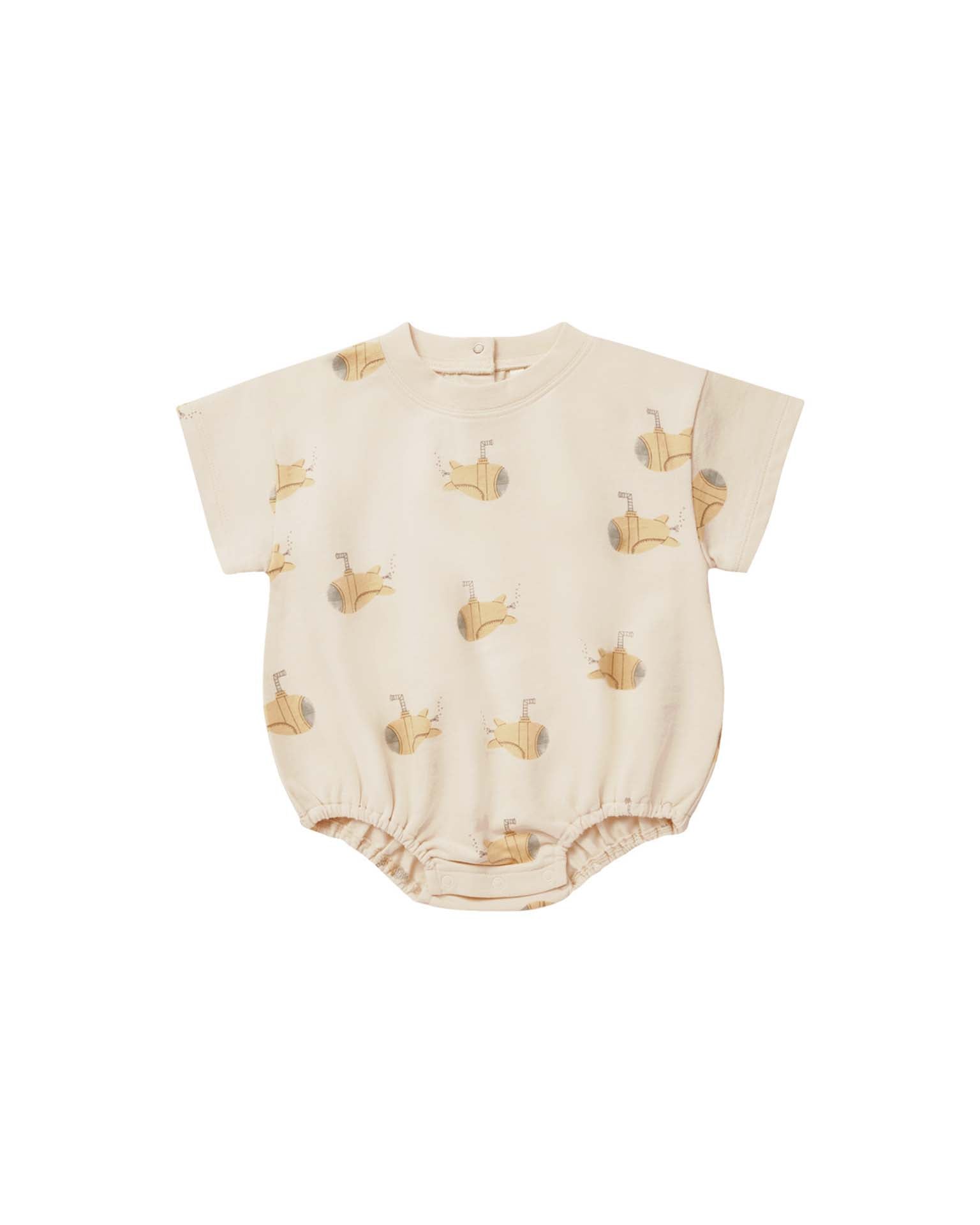 Little rylee + cru baby relaxed bubble romper in submarine