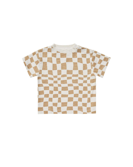 Little rylee + cru KIDS relaxed tee in sand check