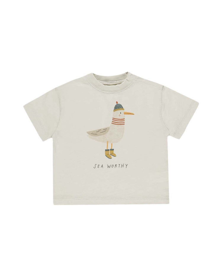 Little rylee + cru baby relaxed tee in seagull