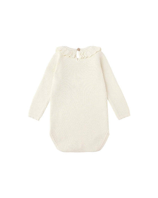Little rylee + cru kids ruffle collar bodysuit in natural