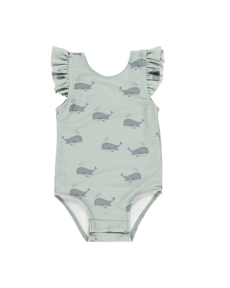 Little rylee + cru baby scoop back onepiece in whales