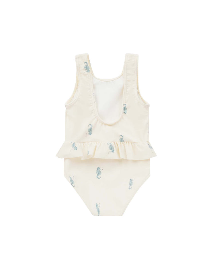 Little rylee + cru baby skirted one-piece in seahorse