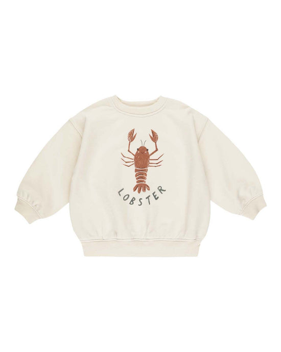 Little rylee + cru baby sweatshirt in lobster