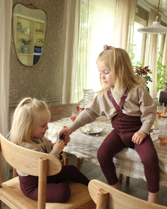 Little silly silas accessories retro footless tights in fig blend