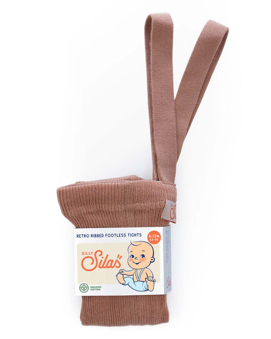 Little silly silas accessories retro footless tights in light brown