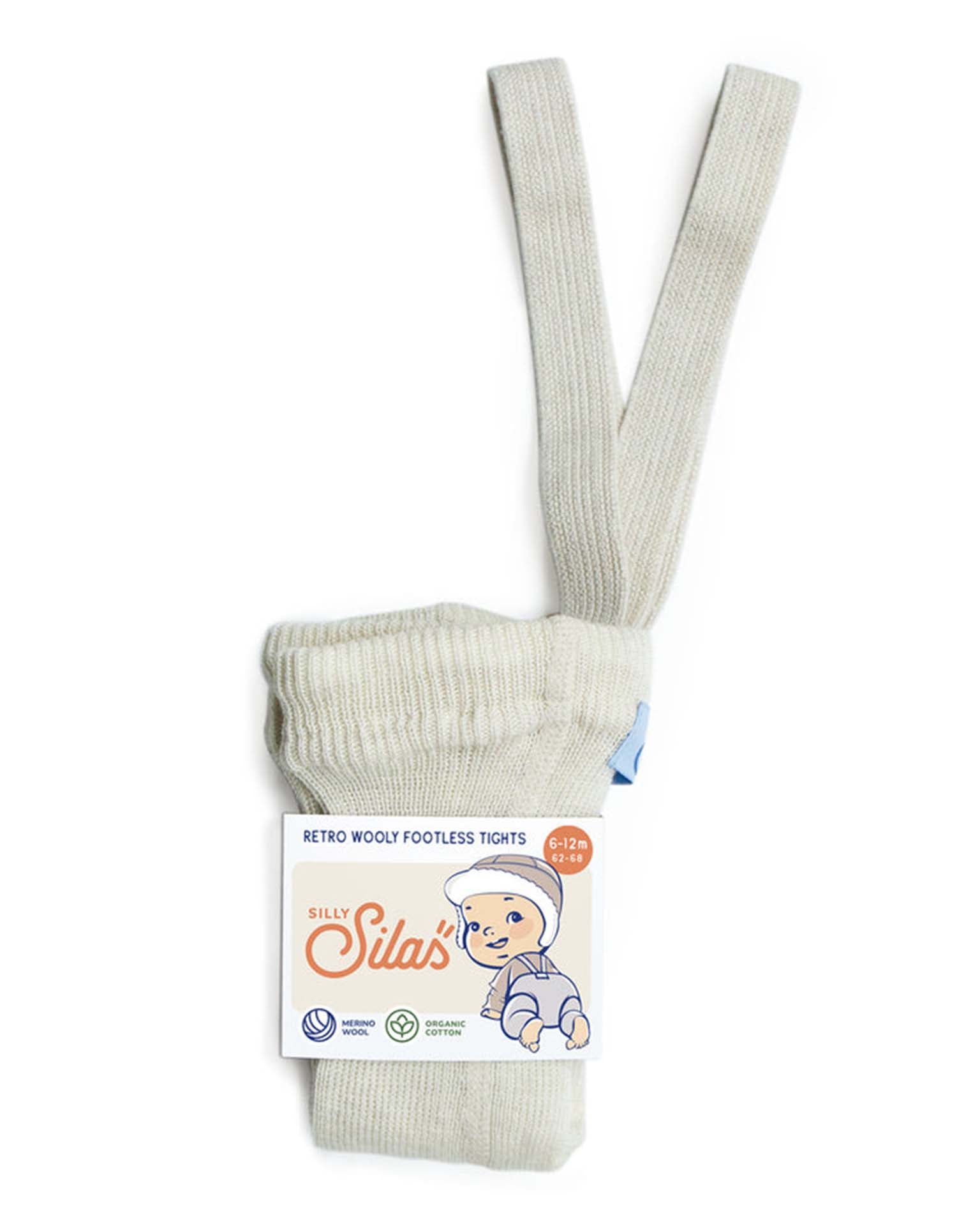 Little silly silas accessories wooly footless tights in cream blend