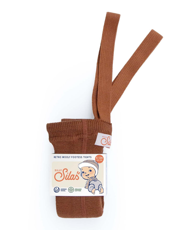 Little silly silas accessories wooly footless tights in ginger