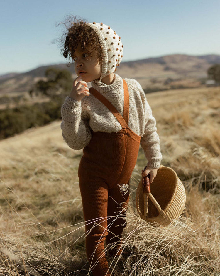 Little silly silas accessories wooly footless tights in ginger
