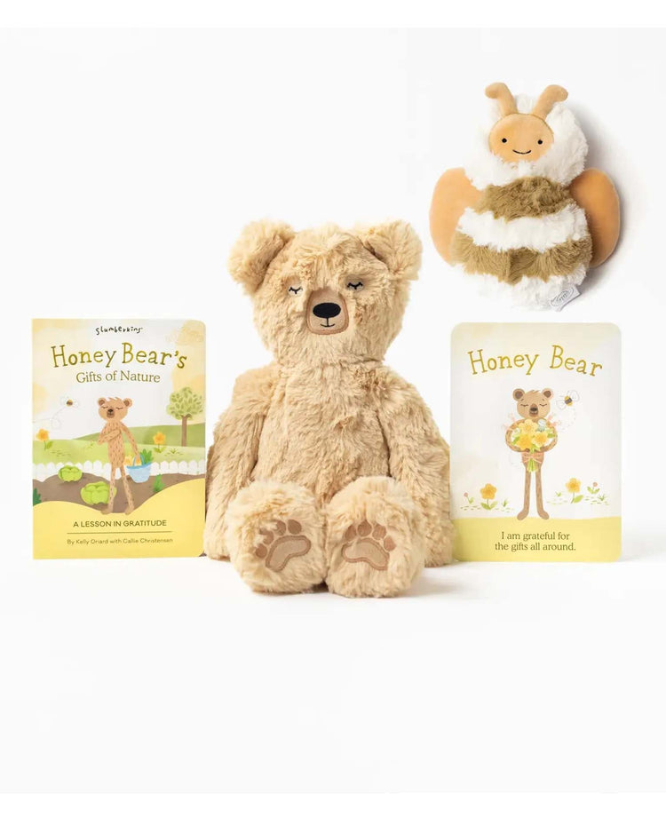 Little slumberkins play honey bear kin + bee mini + board book