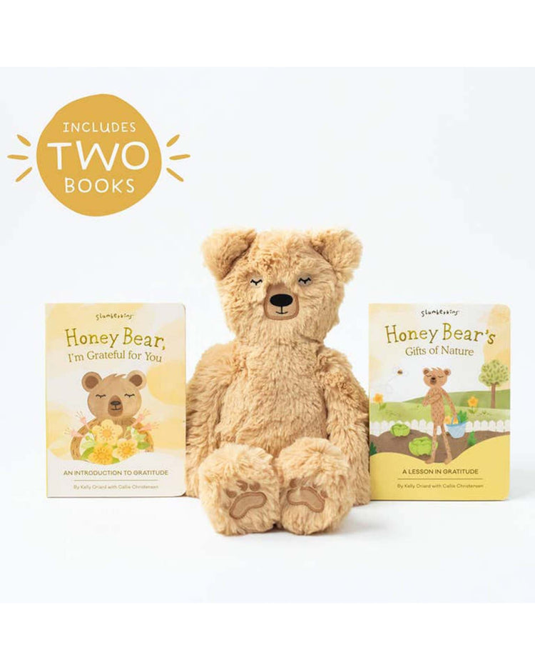 Little slumberkins play honey bear's gratitude set - kin + 2 books
