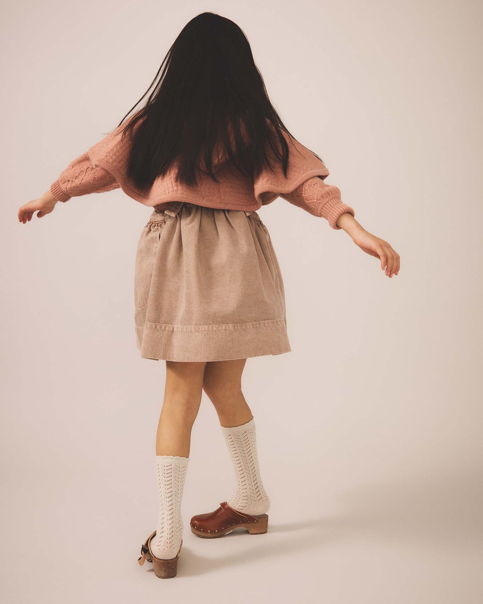 soor ploom eloise pinafore in pedra at Little