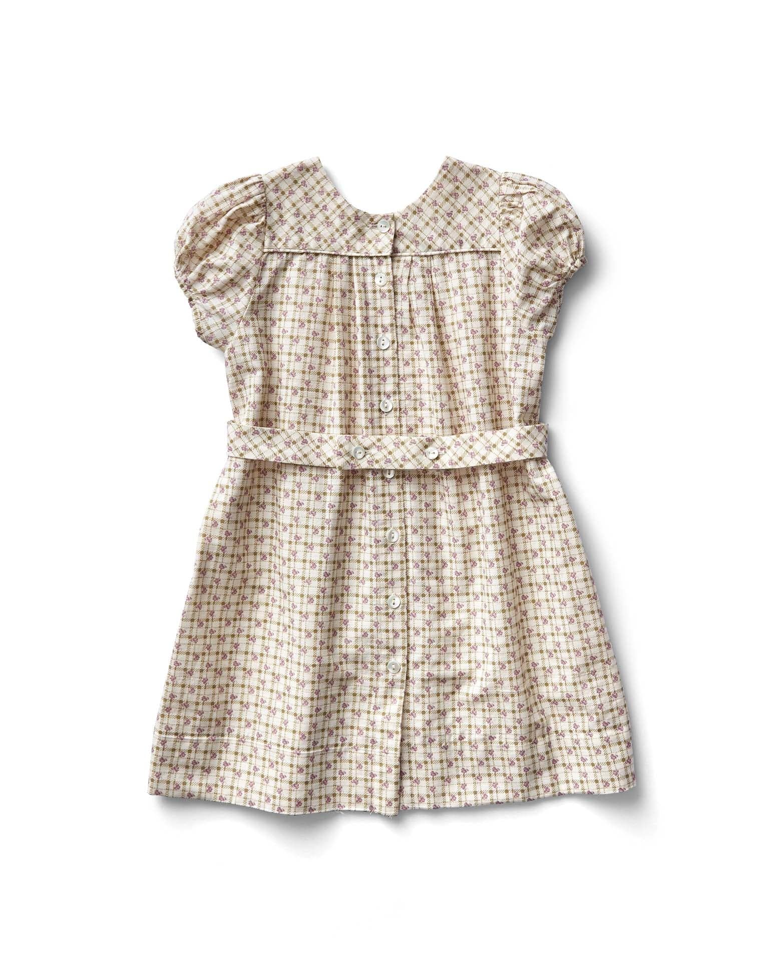 人気商品 soor ploom ismay dress in checker rose print, zinnia at Little ワンピース