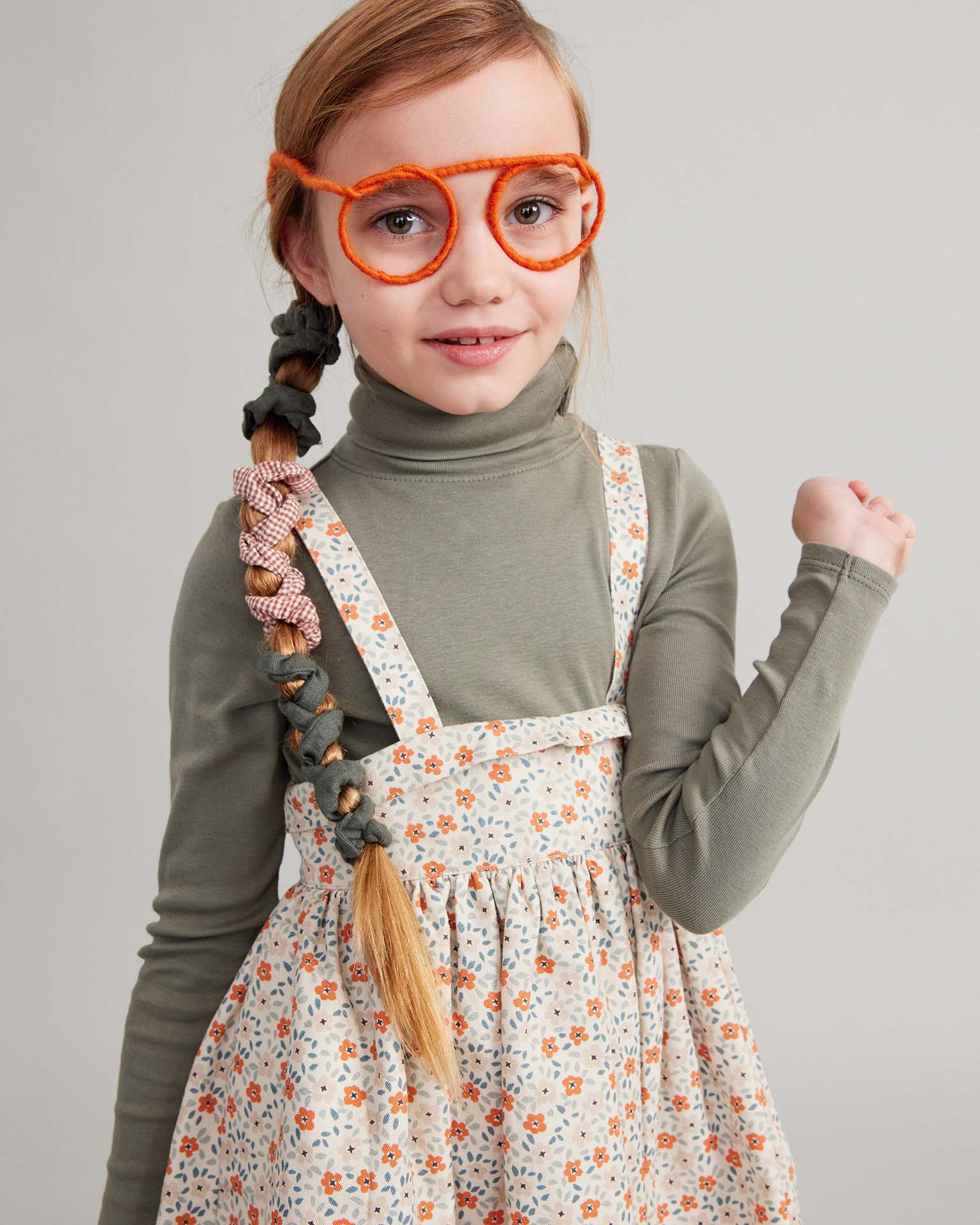 soor ploom long sleeve snap turtleneck in eucalyptus - Little