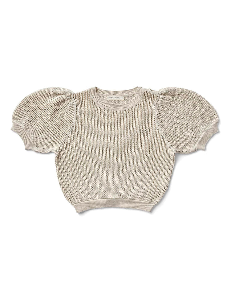 soor ploom mimi knit top in milk at Little