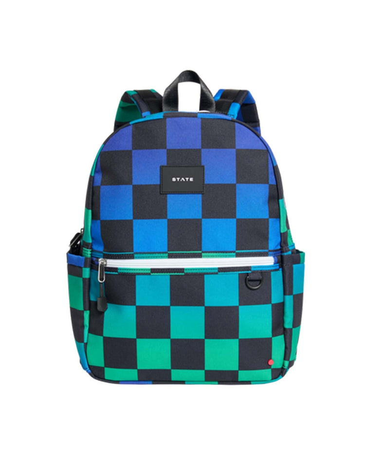 Little state bags accessories kane kids backpack in blue checkerboard