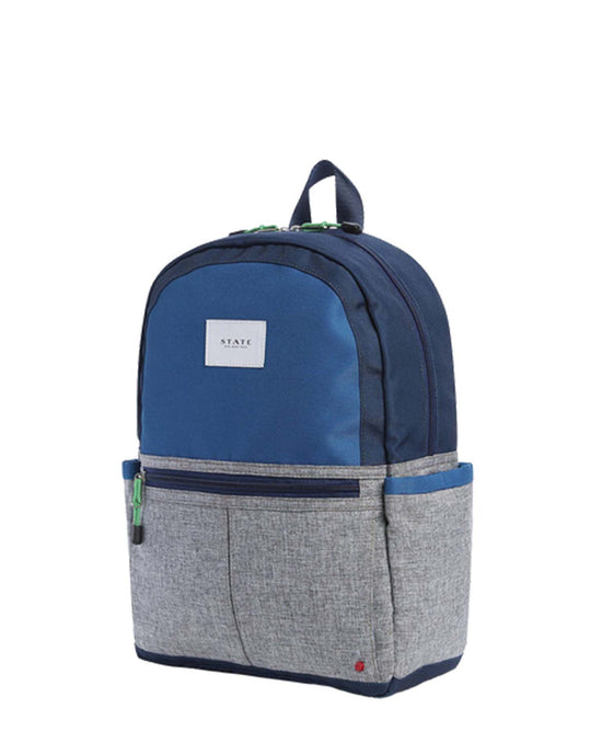 Little state bags accessories kane kids backpack in navy/heather gray