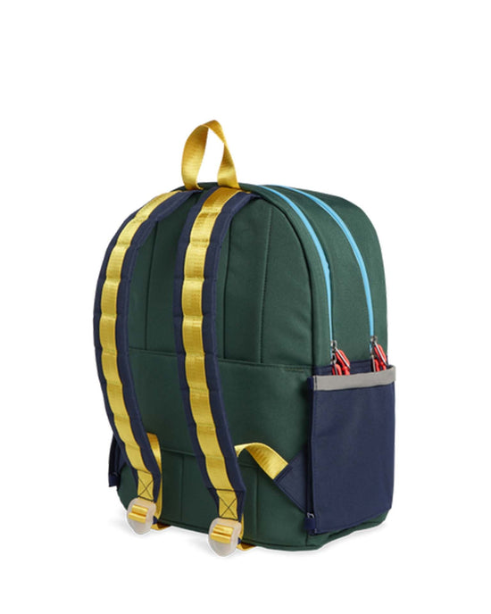 Little state bags accessories kane kids double pocket backpack in green/navy