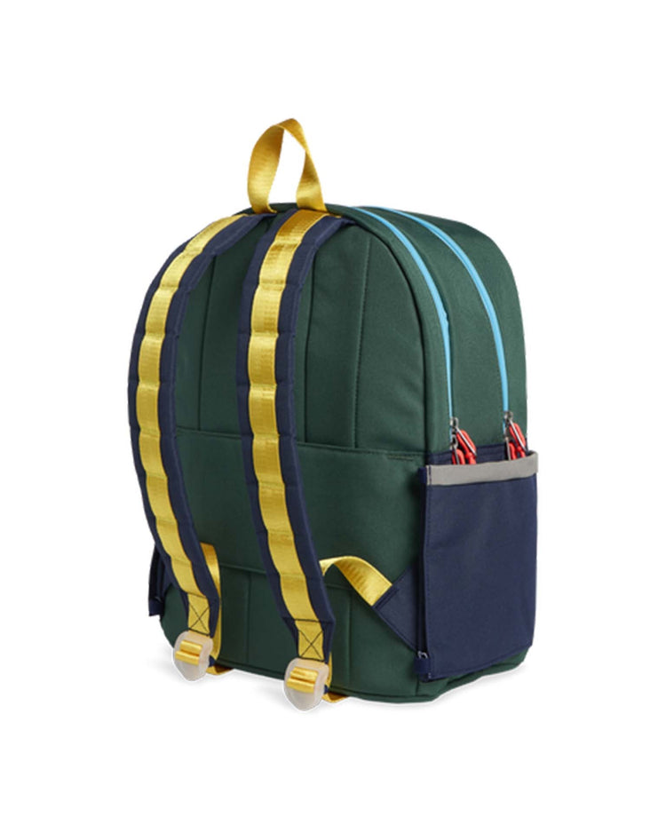 Little state bags accessories kane kids double pocket backpack in green + navy