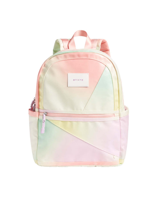 Little state bags accessories kane kids double pocket backpack in tie dye patchwork