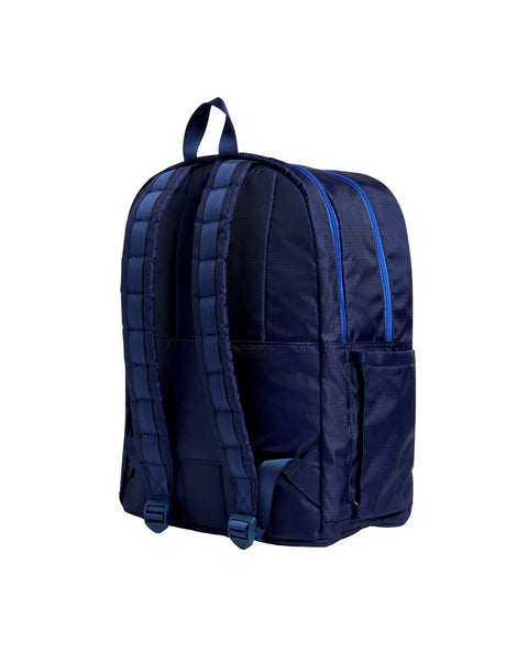 kane kids large double pocket backpack in navy diagonal zipper – Little
