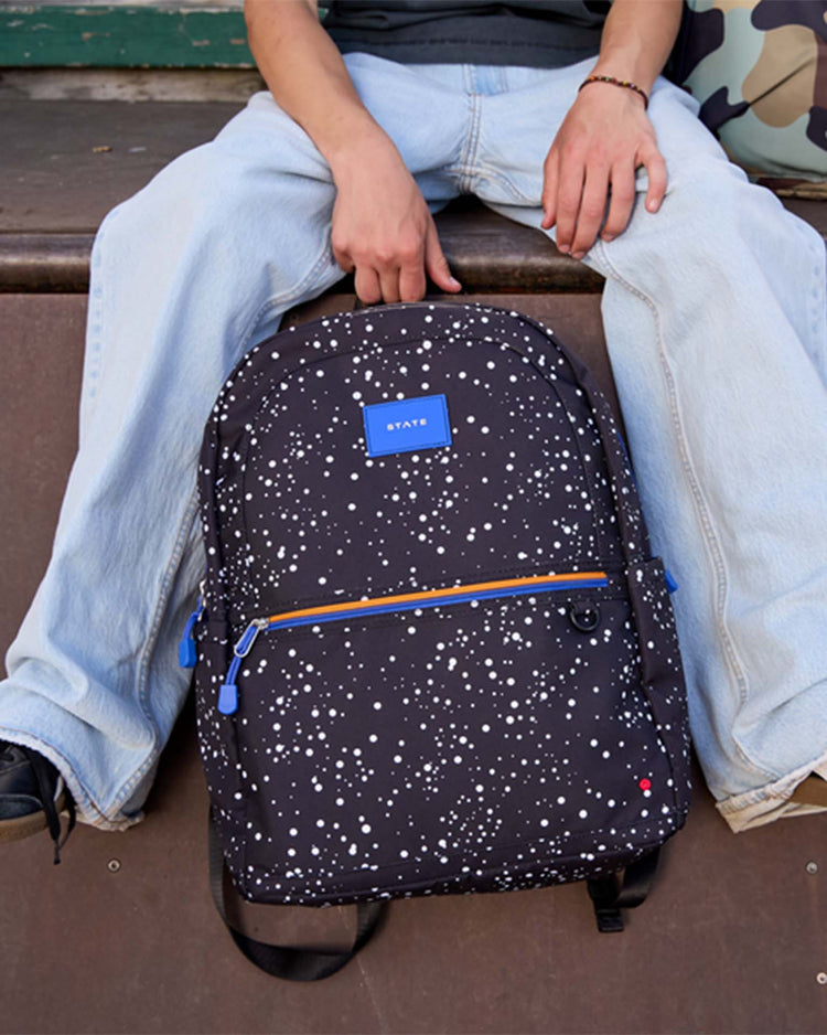 Little state bags accessories kane kids large double pocket backpack in speckled