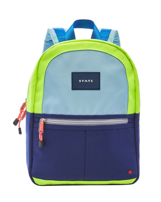 Little state bags accessories kane kids mini backpack in navy/neon