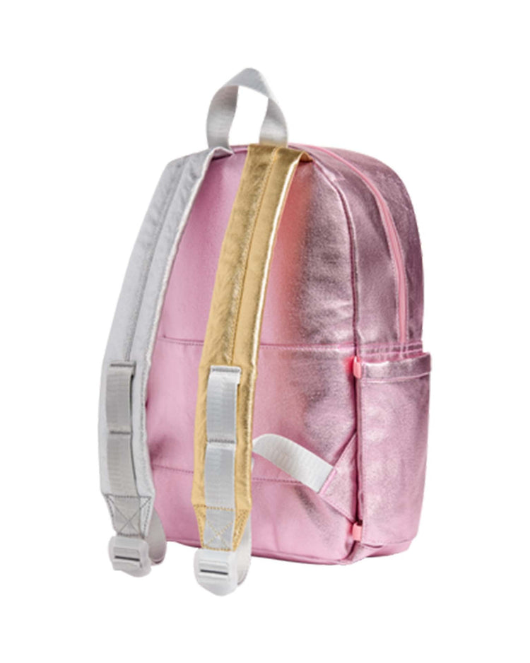Little state bags accessories kane kids mini backpack in pink + silver