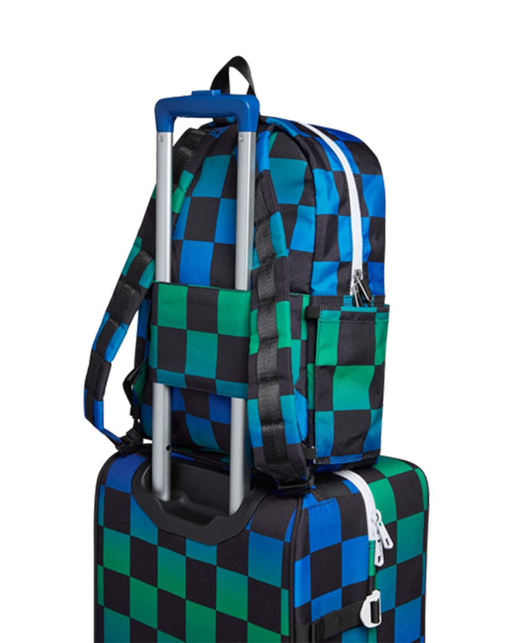 Little state bags accessories kane kids travel backpack in blue checkerboard
