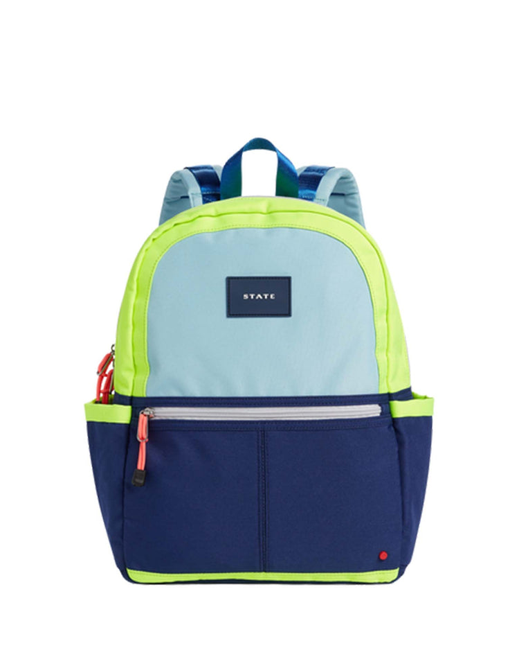 Little state bags accessories kane kids travel backpack in navy/neon