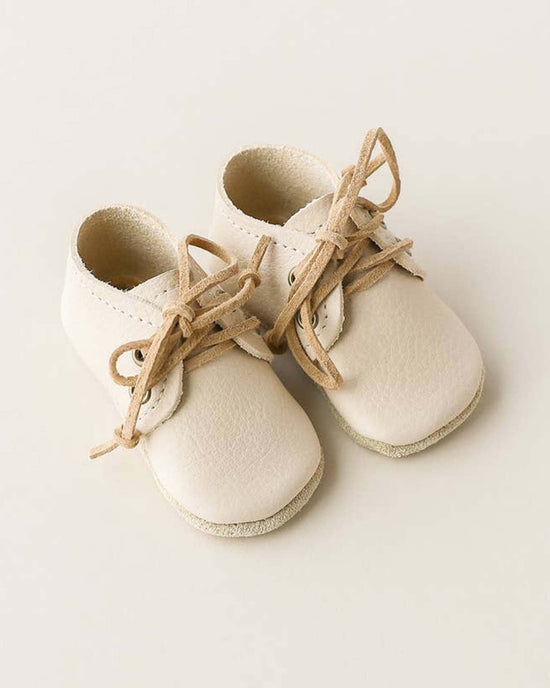 Little sun + lace baby baby oxfords in almond